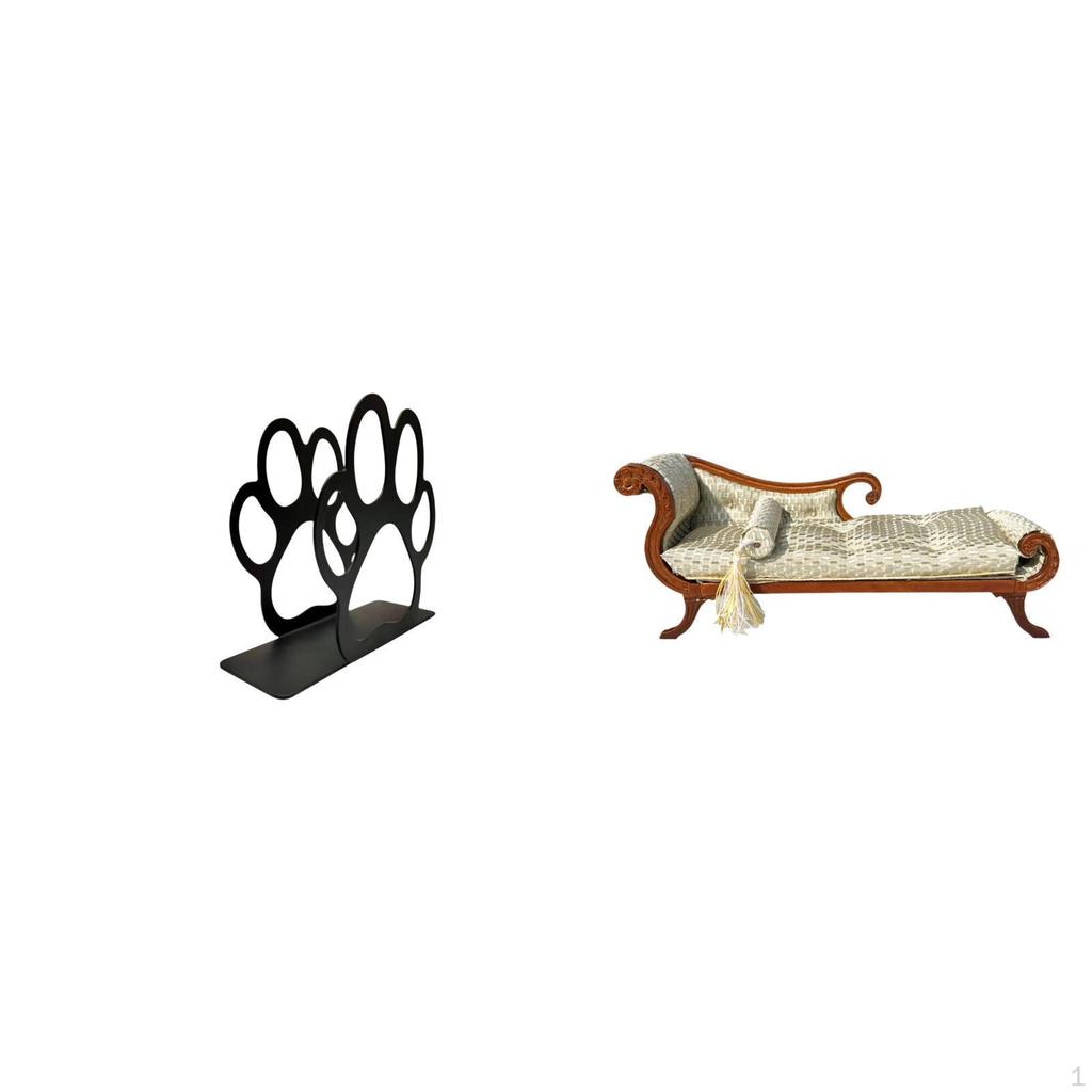 Stylish Iron Napkin Holder with Cute Dog Multi Purpose Organizer And Miniature Wooden Sofa Bed Model