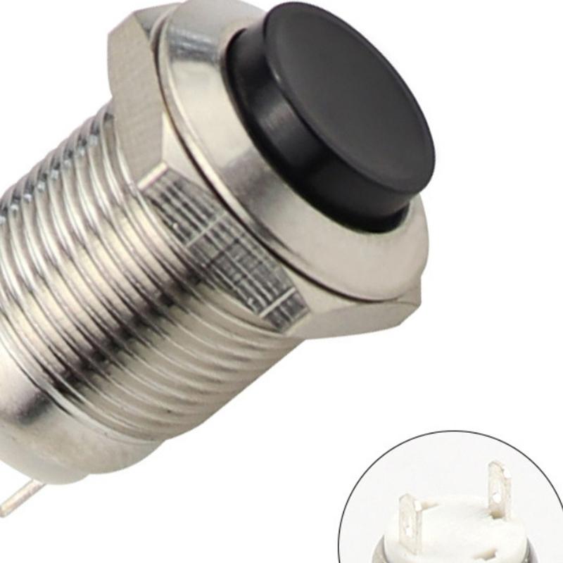 Metal Push Button Switch 12 Mm Self-Locking Reset Start Stop Round High Head Normally Open/Normally Closed