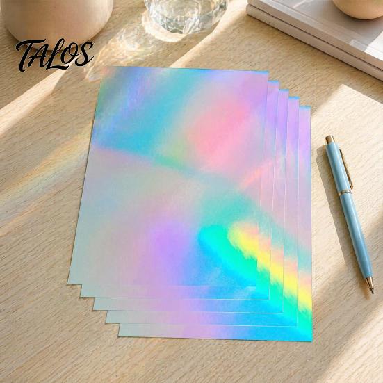 Selbstklebendes Laminierpapier 2 Stück Holografische Folie, mit schillerndem Regenbogeneffekt, Wasserdicht, Professionelle Zubehörteile für Karten, Kratzfest