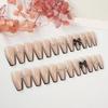 BLISS START 24pcs Bowknot Press On Nails False Nails Plastic Ballet Fake Nails for Women French Tip with Bowknot Design for Women and Girl Nail Sa