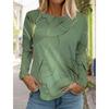 Women's 3d Printed Floral T-shirt Fashion Long-sleeved Round Neck Regular Tops Holiday Weekend