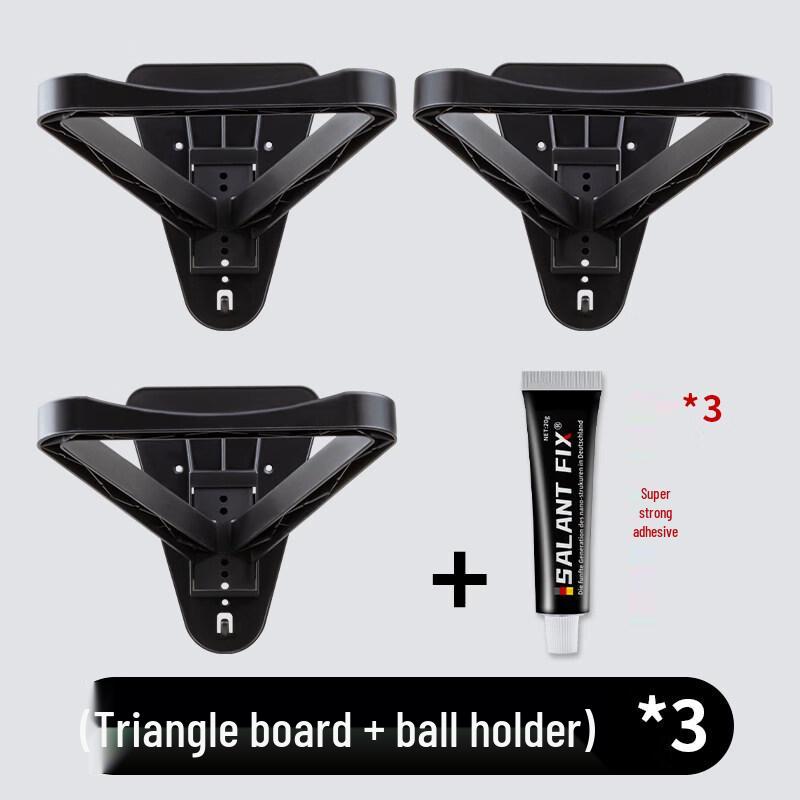 No-Drill Wall-Mounted Basketball Storage Rack Set