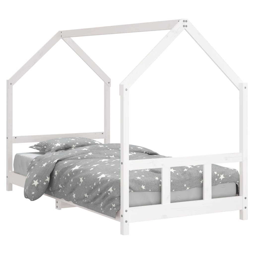 Kids Bed White 90 x 190 cm Solid Pine Wood