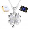 Silver Necklace Shamrock Luck Heart Leaf Four-Leaf Silver 925