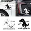 Sono Inarrestabile Dinosauro Cartone Animato Adesivi per Auto Copri Graffi Adesivi Riflettenti Adesivi Carini per Carrozzeria, Adesivi Copri Graffi per Auto.