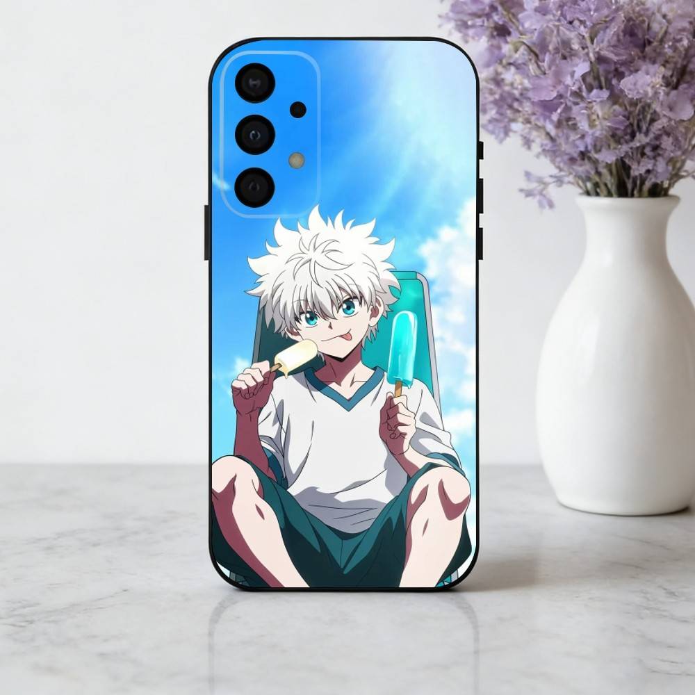K-Killua Z-Zoldyck H-Hunter X Hunter Phone Case For Samsung Galaxy A73,A72,A71,A70,A53,A52,A51,Soft Silicone Black Cover