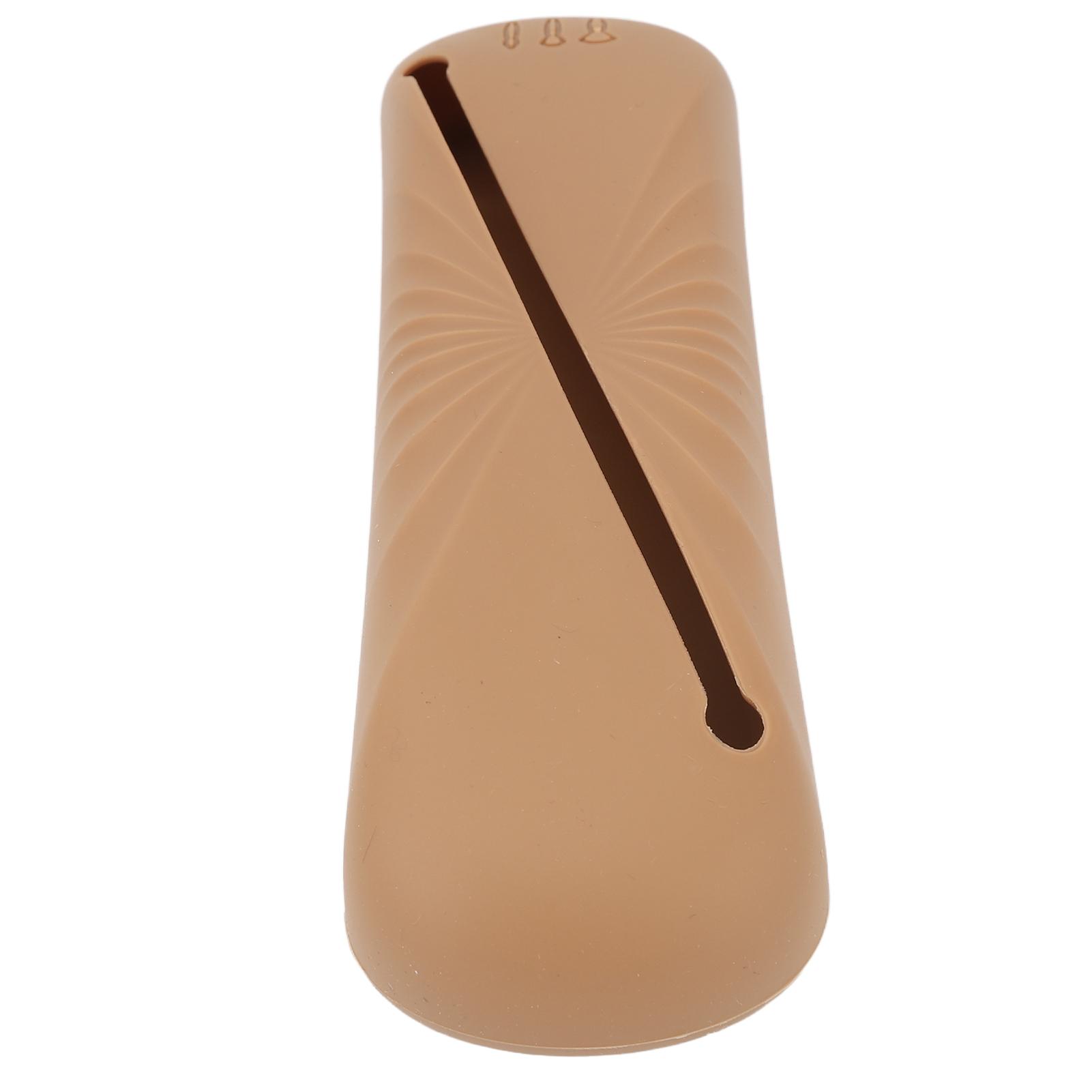 

Silicone Makeup Brush Holder Travel Portable Reusable Soft Cosmetic Brush Storage Bag Organizer Brown L