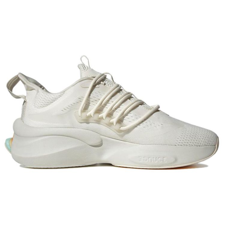 Adidas AlphaBoost V1 Off White Semi Flash Aqua Herren Sneaker Creme Säure-Orange IE7269