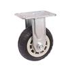 Heavy Duty Grey Rubber Swivel Caster with Silent Black Foam Wheel - Wear-Resistant Trolley Wheel.