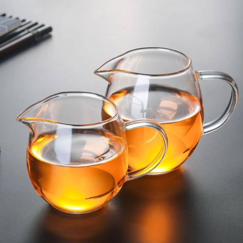 Heat-resisting Clear Glass Tea Pot Kung Fu Cup Puer Tea Brewing Kettle Pu Erh Set Pots Teapots with Handle Glass Tea Strainer