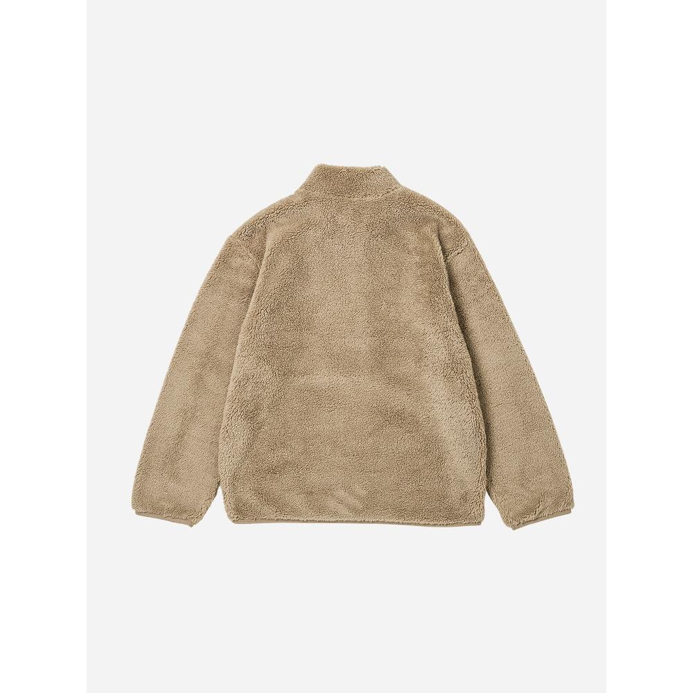 DaiSo [common] Fluffy Long Sleeve Fleece Half Zip Up S Milk Brown