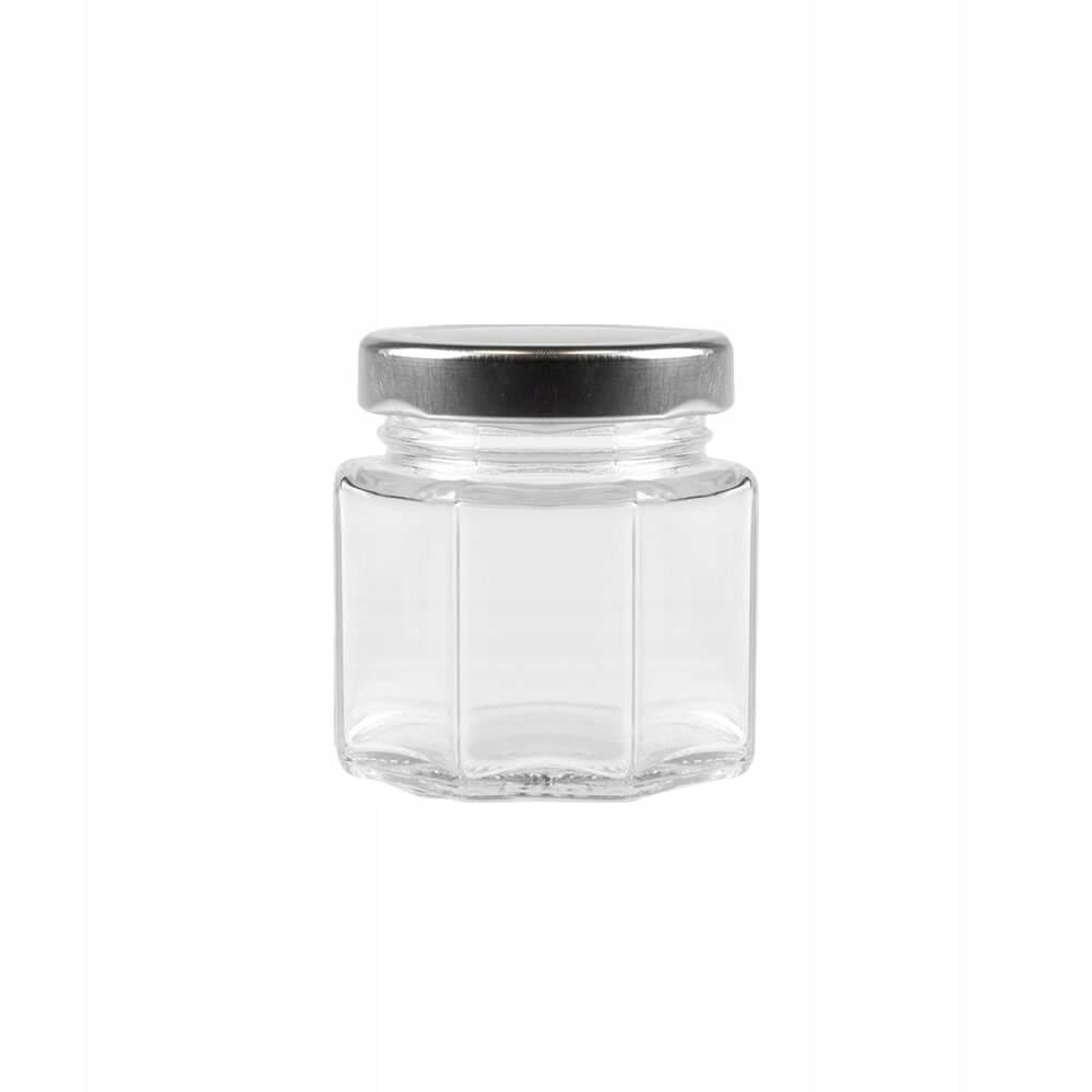 30ml HEXAGONAL glass jar for spices and honey