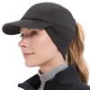 Reflektierende Polarfleece Mütze Thermischer Ohrwärmer Laufmütze Radmütze Winddichte Golf Sportkappe Winter