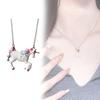 Animal Women Unicorn Themed Pendant Jewelry Oil Finish Fashion Decoration Gift
