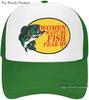 Custom Bass Fishing Unisexs Trucker Hat Mesh Cap Women Want Me Fish Fear Me Baseball Cap FisherUnisex Fish Gift for Hunting  Fishing
