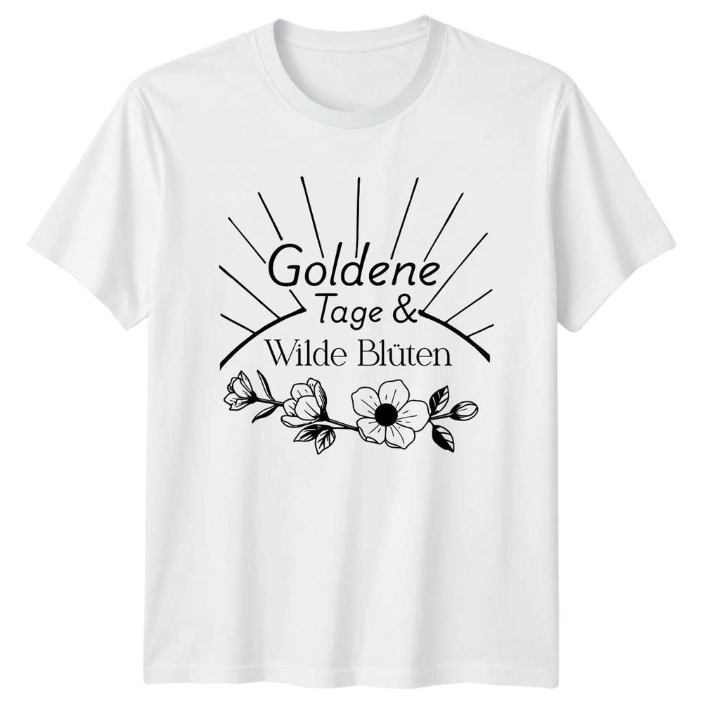 Goldene Tage Wilde Bluten Unisexs TShirt Botanical Nature Birthday Gift S