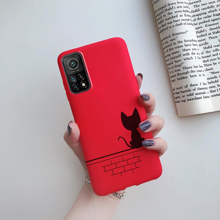 For Xiaomi Mi 10T Pro Case Cute Funda Silicone Matte TPU Soft Back protective Cover For xiaomi mi 10t 10tpro mi10T 10 t pro Case