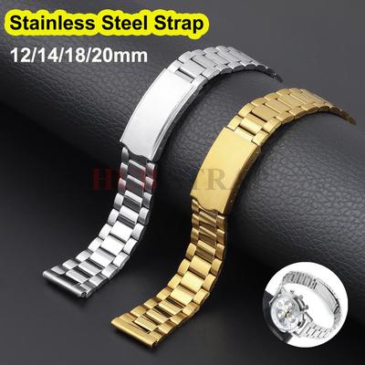 12mm 14mm 18mm 20mm Edelstahl Elastisches Stretchband Metall Erweiterung Silber Gold Uhrenarmband Armband mit Werkzeug