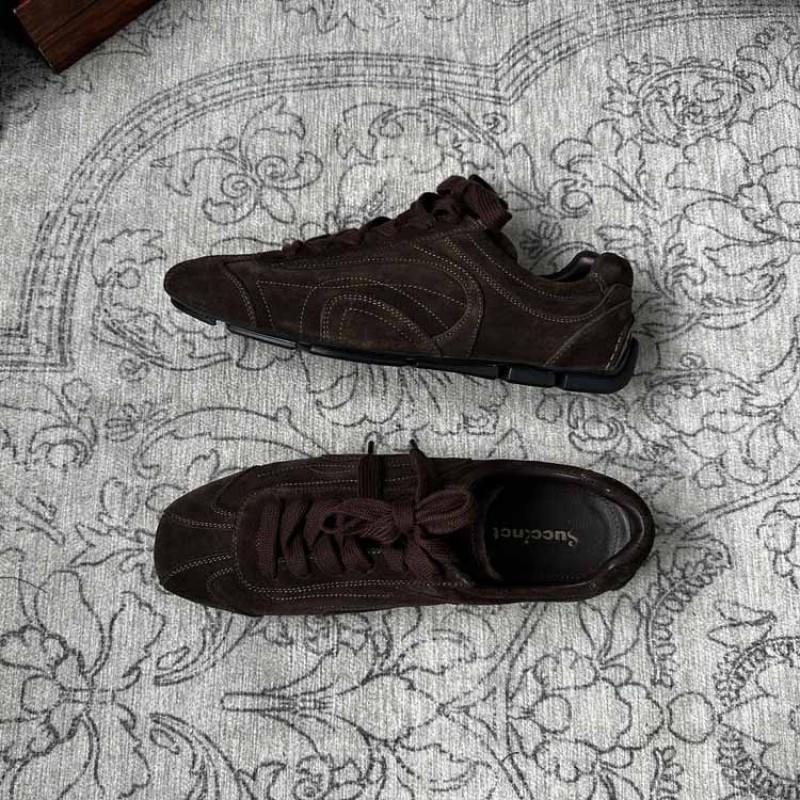 Mens Minimalist Retro Training Sneakers Comfortable Rubber Sole Casual Low-Heel Round-Toe Derby Style Shoes