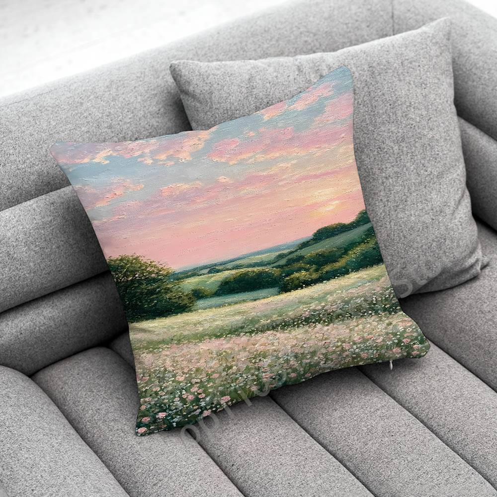 C-Claude Monet Garden Paint Throw Pillow Case For 55x55cm 40x40cm 45x45cm 50x50cm 30x30cm Square Office Pillowship Cover