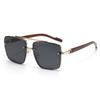 Zinc Zinc Alloy Double-bar Sunnies Eyewear Anti-UV Plain Glasses Unisex Polarized Sunglasses  Summer
