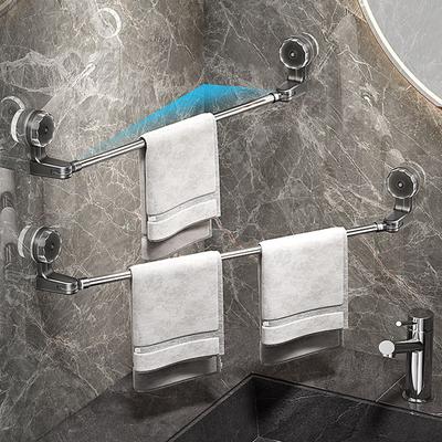 43-67cm Retractable Suction Cup Wall Towel Rack No Drilling Single Rod Towel Holder Kitchen Bathroom Organizer Shelf Accessories