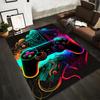 Gaming Controller Neon Art Teppich - Bunte Gamer Zimmer Dekoration Geeignet für den Einsatz als Anti-Rutsch für Wohnzimmer Schlafzimmer Sofas
