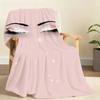 Ins Style Beauty Makeup Eyelash Peach Skin Blanket Soft Throw Blanket for Home Bedroom Bed Sofa Picnic Travel Office BlanketGift
