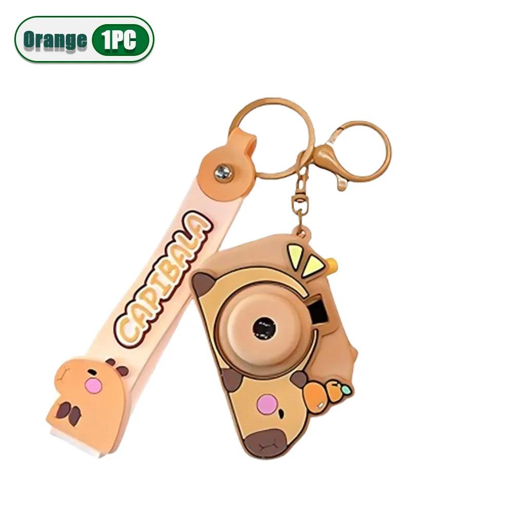 1-20PCS Capybara Projection Camera Keychain Cute Water Dolphin Camera Key Chain Bag Accessories Children s Gifts Party Favours