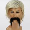 3pcs Practical Plastic False Mustache For Pirate Wizard Santa Costume Accessories Easy To Clean Halloween Party Props
