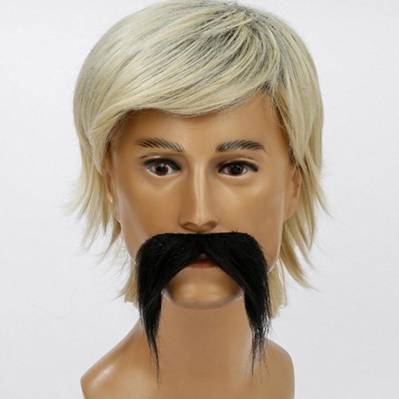 3pcs Practical Plastic False Mustache For Pirate Wizard Santa Costume Accessories Easy To Clean Halloween Party Props