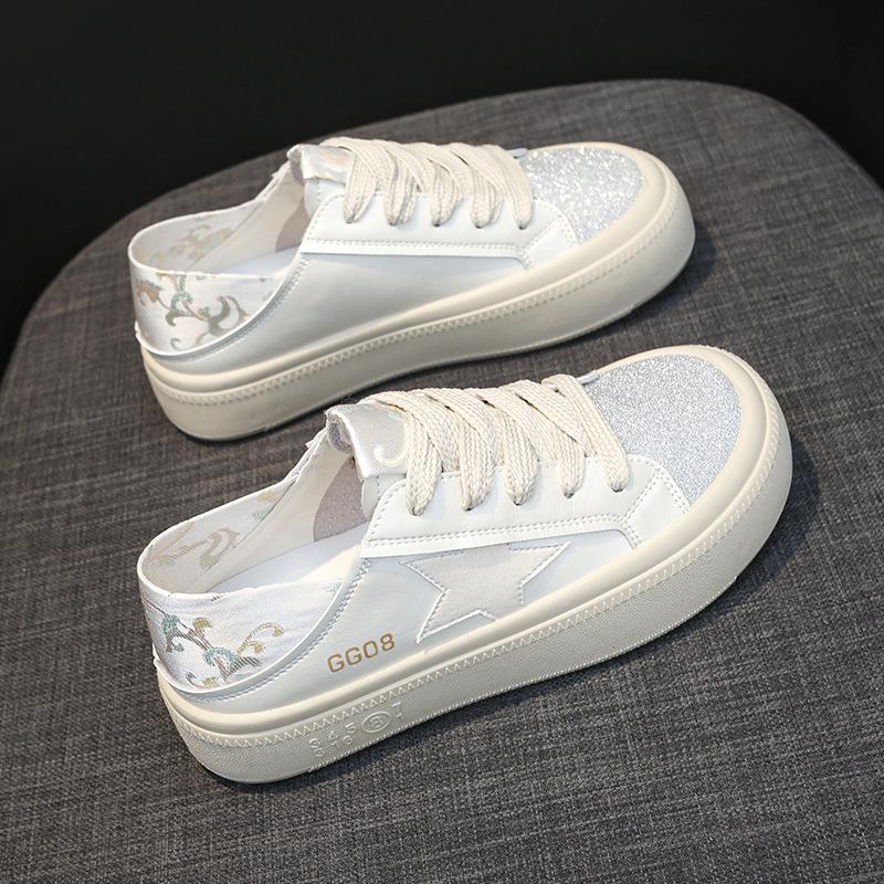 

Женские туфли на толстой подошве с круглым носком, двойной ноской и звездой 40