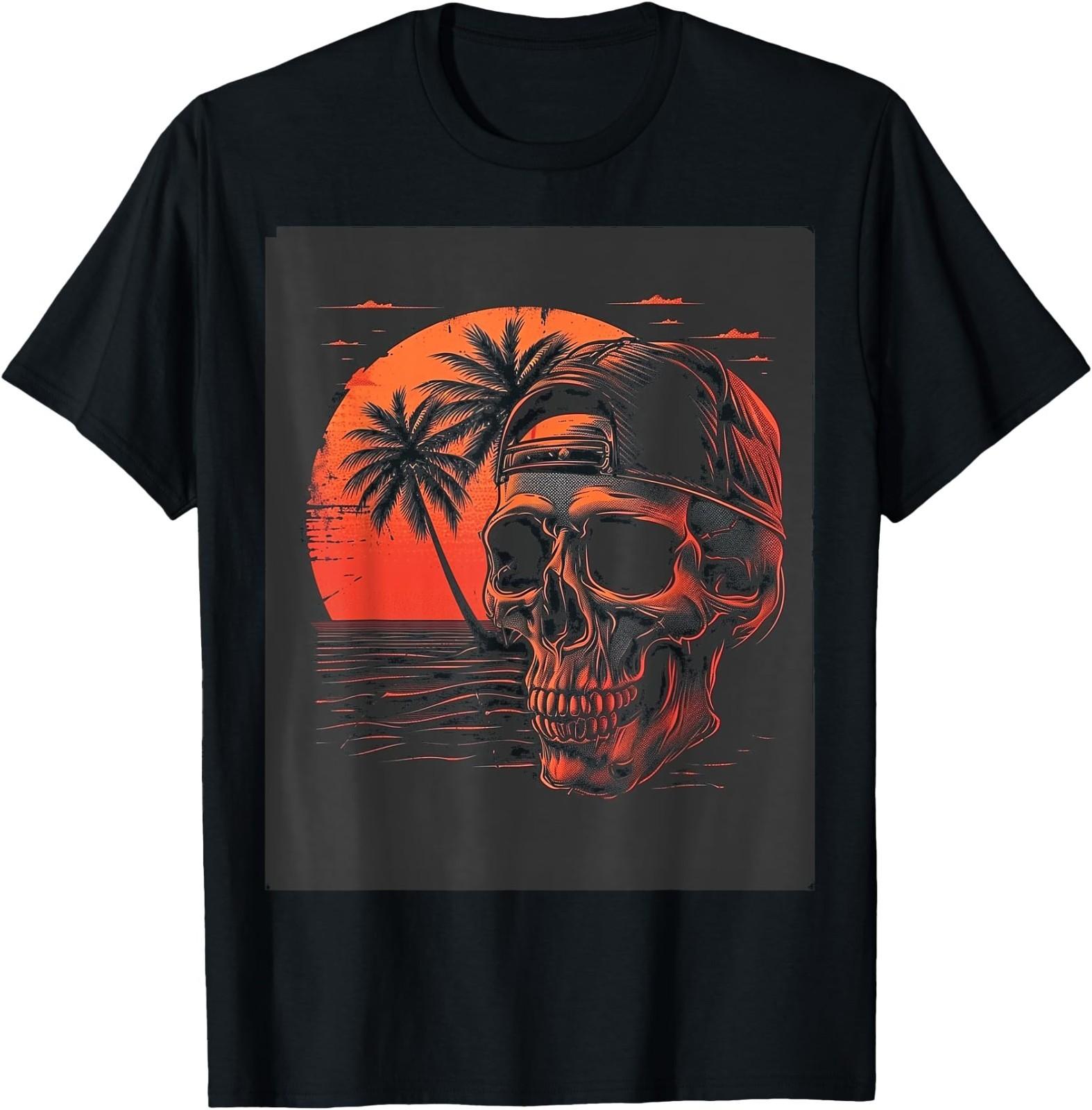 Skullcap Sunset | Men Women T-Shirt (S-6XL) | Graphic T-Shirt S
