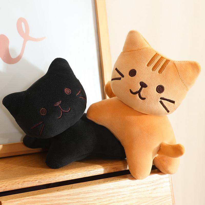 Cute Cat Plush Toy Soft Kittens 4 Colors Orange Cat Toys Lying Cat Toy Soft Stuffed Animals Toys Gifts for Kids Birthday Gifts