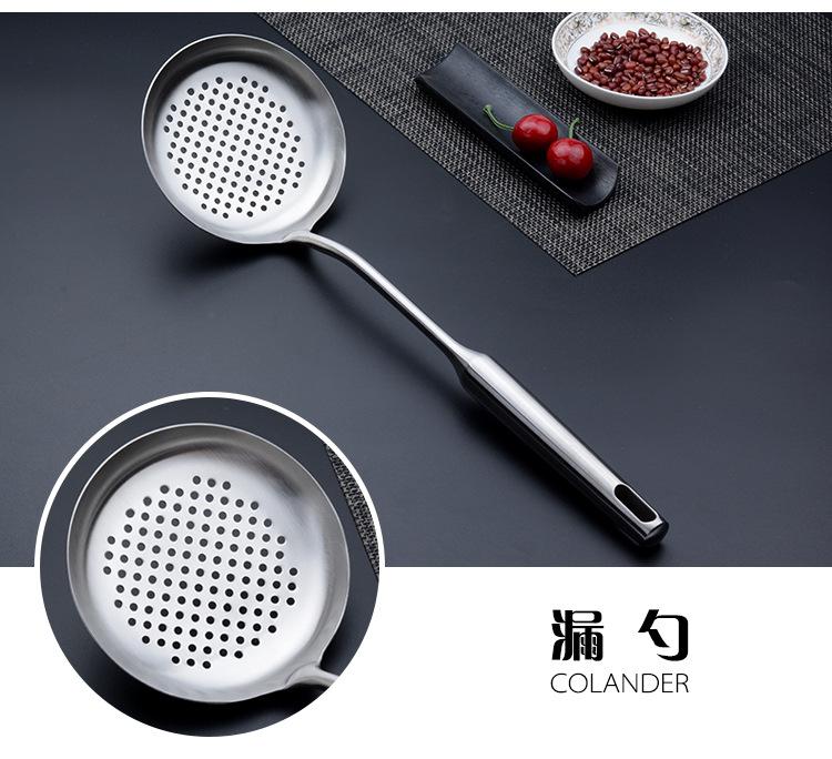 Liren 304 stainless steel spatula stir-fry spatula hollow handle integrated molding heavy gift kitchen utensils