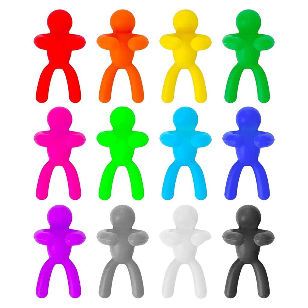 12Pcs Silicone Label Wine Glass Recognizer Drinking Glass Identification Labels Tag Signs for Party Barware Label Accessories