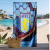 Asciugamano da Spiaggia con Stampa Calcio Aston Villa, Asciugamano Grande Morbido ad Asciugatura Rapida per Spiaggia Campeggio Nuoto