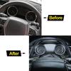 3 Pieces Black Titanium Interior Dashboard Panel Meter Surround Cover Molding Trim for Camry XV70 2018 2019 2020 2021