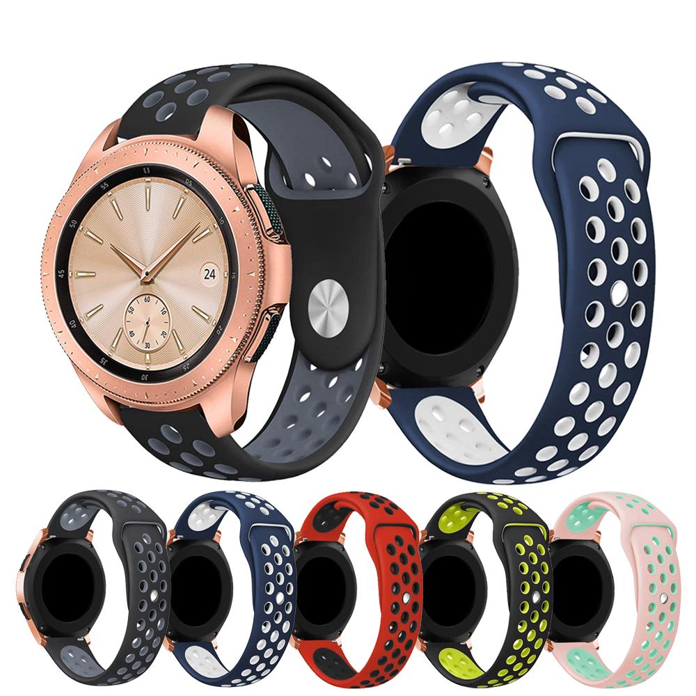 20mm Hollow Two-tone Soft Silicone Watch Strap for Samsung Galaxy Watch 42mm