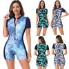 Combinaison imprimée style européen et américain Vêtements de sport pour femmes Coupe slim et fine Vêtements de surf Vêtements de natation