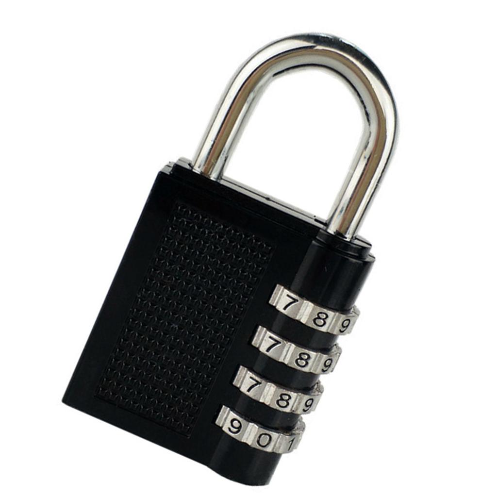 Combination Padlock 4 Dial Keyless Anti Theft Zinc Alloy Universal for Luggage Cases GYM Locker