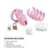 Sex Toys Silicone Small/Standard Male Chastity Device Cock Cage with 5 Rings Brass Lock Locking  Erotic Urethral Adult Game