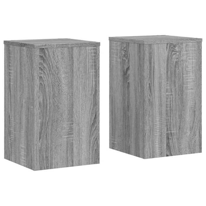 VidaXL Plant Stands 2 Pcs Sonoma Grey Engineered Wood, Flower Stand, Pot Stand, Plant Support 852920
