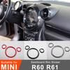 Car Dashboard Decoration Stickers For MINI Cooper S JCW R60 R61 Countryman Accessories Car Air Conditioning Outlet Ring Cover