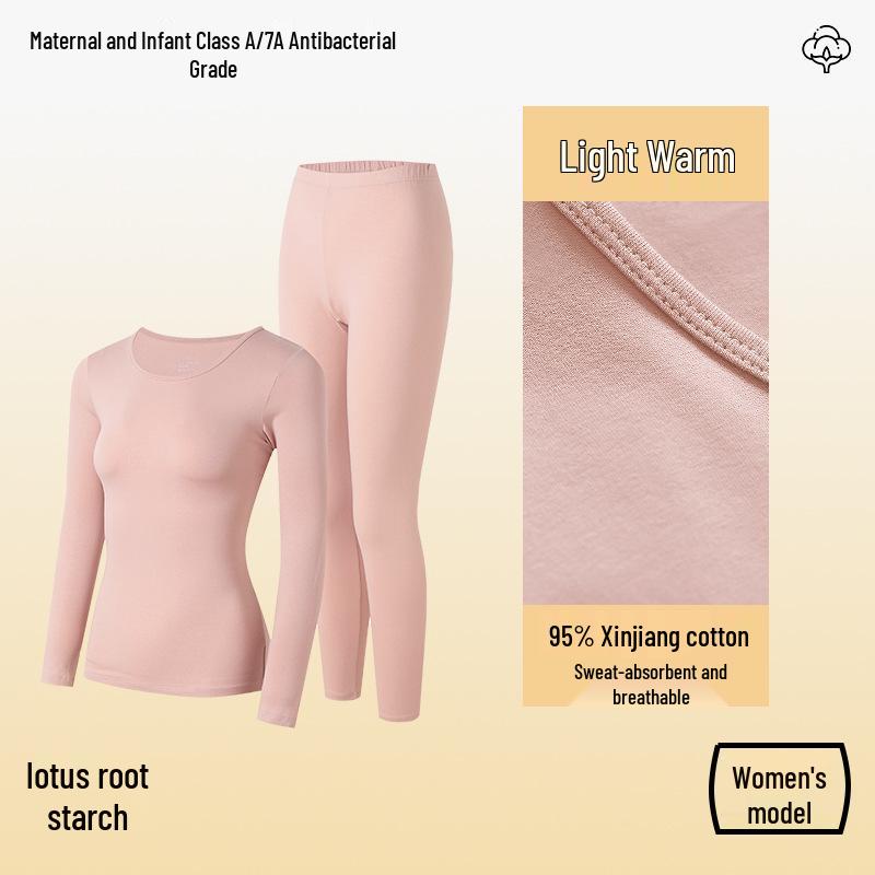 Class A Pure Cotton Thermal Underwear Set for Couples: Thin, Elastic, Warm Winter Wear for Men & Women