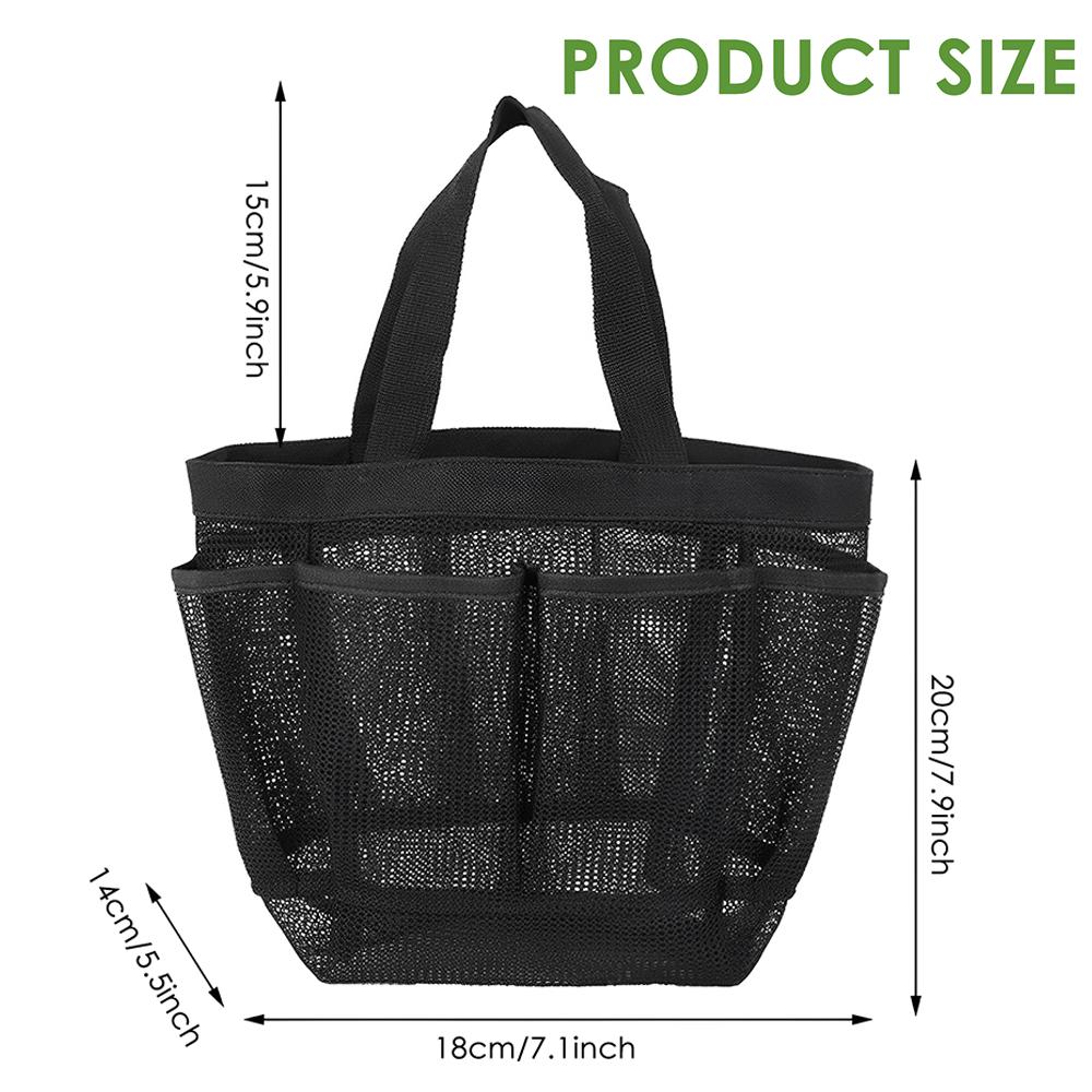 

1/3/5Pcs Mesh Shower Caddy Tote Bag Nylon Portable Travel Toiletry Bag with 9 Storage Pocket Large Capacity Bathroom Organizer