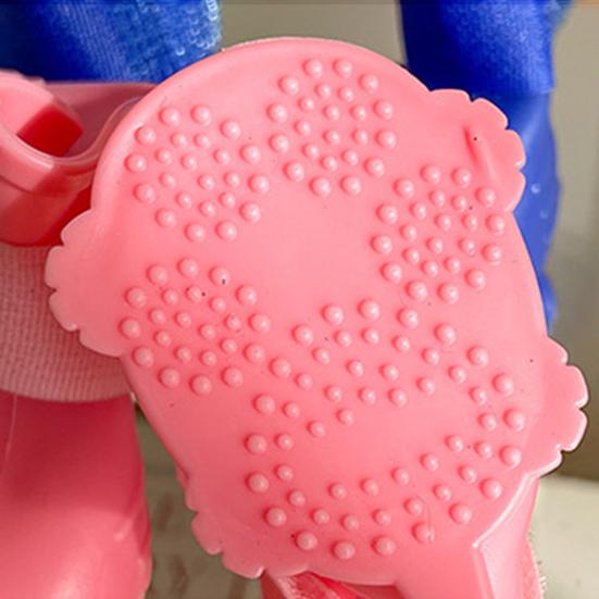 4Pcs Pet Rain Shoes Anti Slip Water-proof Dust-proof Candy Colors Dog Rain Boots