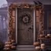 Artificial Twisted Twigs Halloween Black Branch Garland Wall-Mounted Halloween Spooky Wreath  Bar