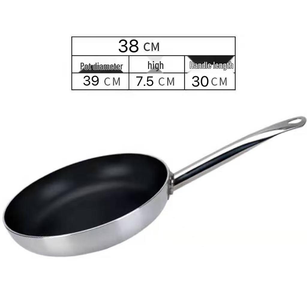 Non-Stick Single Handle Frying Pan for Steak, Eggs, and More - Compatible with Gas and Induction Cookers.