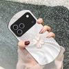 Pink Four-leaf Clovers For iPhone 17 16 15 14 Pro 13 Plus 12 Mini 11 Pro Max XR X S 7 8 6 Elliptical Tempered Glass Phone Case
